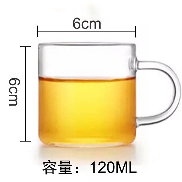 Locaupin -20 to150℃ Borosilicate Glass Mugs Double Wall Glass Tea Cups, Hot Tea, Fancy Tea Cups Set of 6