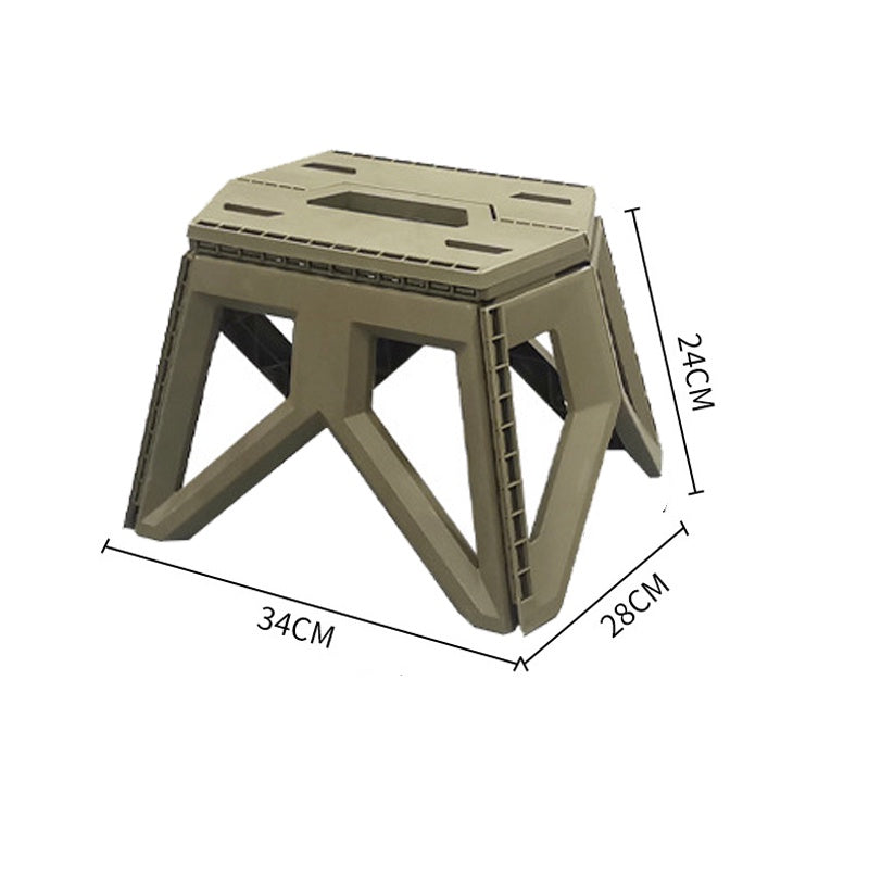 Locaupin Foldable Step Stool Tall Holds Up to 100kg Plastic Foldable Step Stool for Bathroom, Garden, outdoor ,Fishing
