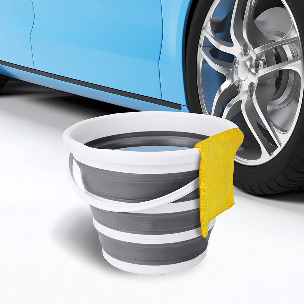 Locaupin Collapsible Bucket Portable Folding Water Container for Hiking, Backpacking, Camping and Outdoor Survival