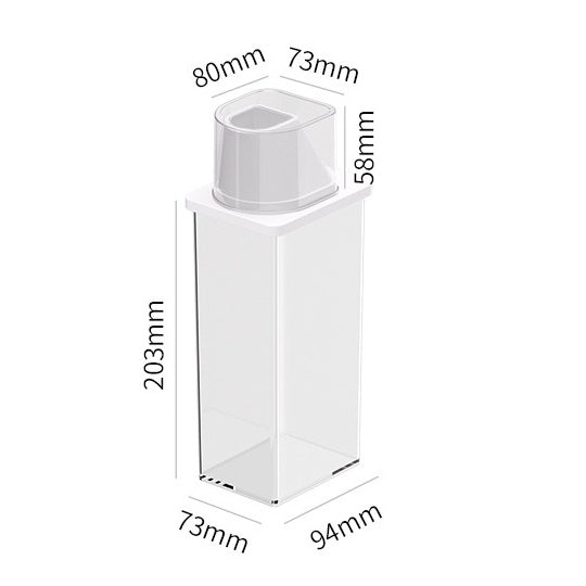Locaupin Large BPA -Free Plastic Food Saver, Kitchen Food Cereal Storage Containers with measuring cup Food Dispenser