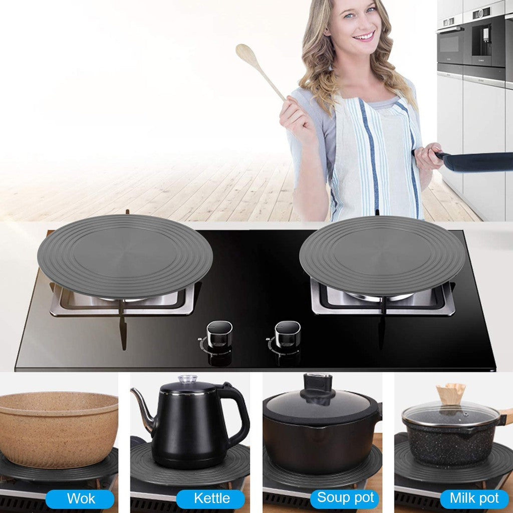 Locaupin Heat Diffuser, Aluminum Defrosting Tray Thawing Plate for Frozen Food, Heat Diffuser for Gas Stovetop
