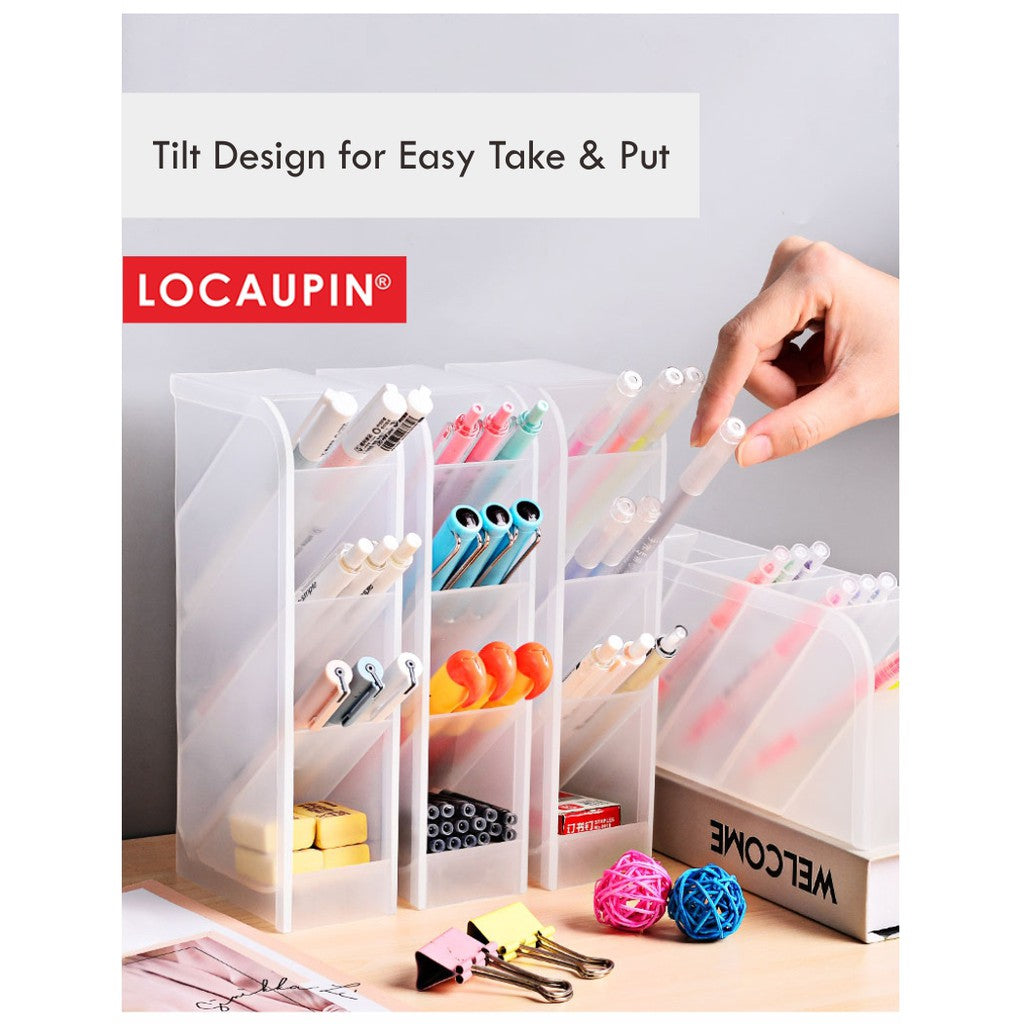 Locaupin Office Desk Organizer Stationery Storage Box Pen Storage Cosmetics Knife and Fork Storage Chopsticks Storage