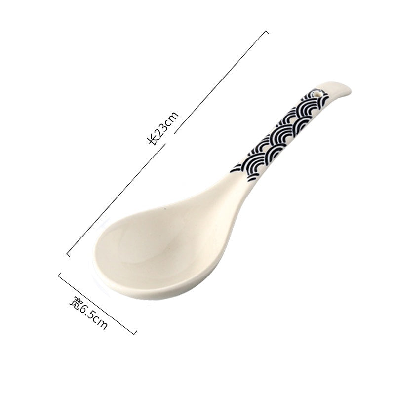 Locaupin Soup Spoons, Ceramic Chinese Soup Spoons, Asian Soup Spoons, White Japanese Spoon