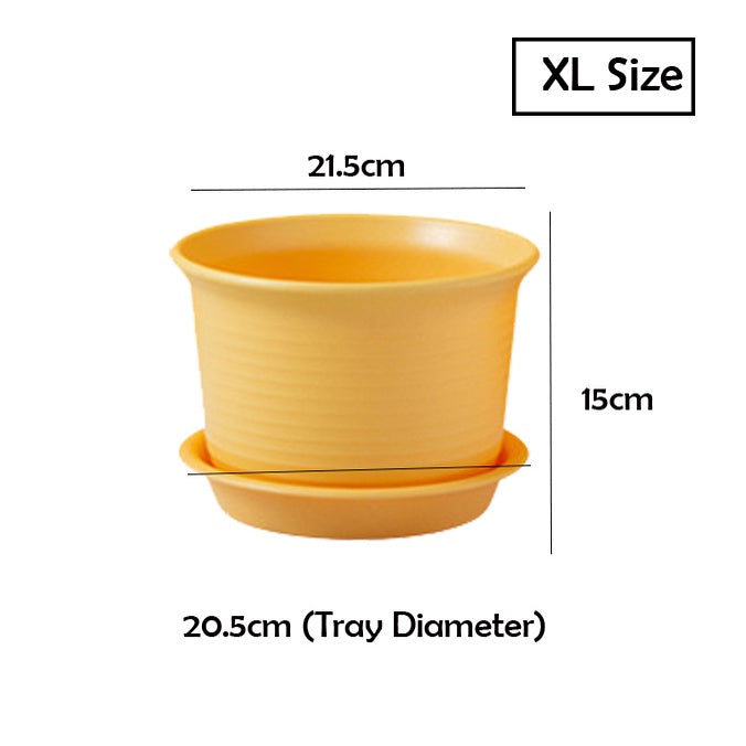Locaupin Plastic Planter Flower Pots Multicolor Balcony Garden Plant Planter Baskets Fence Bucket Pots With Tray