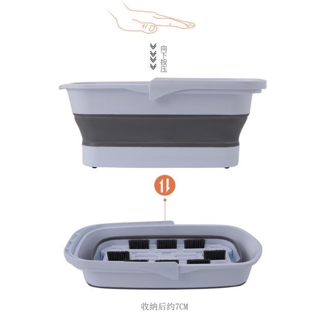 Locaupin Collapsible Bucket ,Mops Bucket Plastic Rectangular Handy Basket for Cleaning Mops, Car,and Outdoor Survival