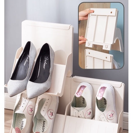 Locaupin Stackable Sturdy Shoe Rack Shelf Closet Organizer Space Saving Storage Entryway Hallway Display