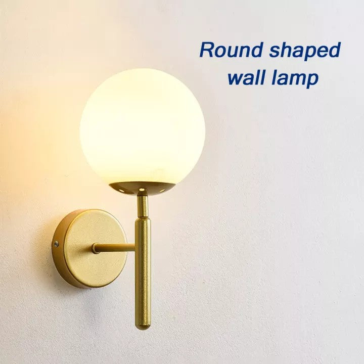 Locaupin Dimmable Round Shaped Wall Lamp Mount Single Farmhouse Light Fixture Indoor Outdoor Vintage Style