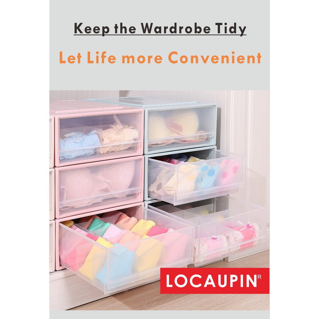 Locaupin Wardrobe Underwear Storage Box Bra Panty Socks Drawer Storage Box Clothes Organization