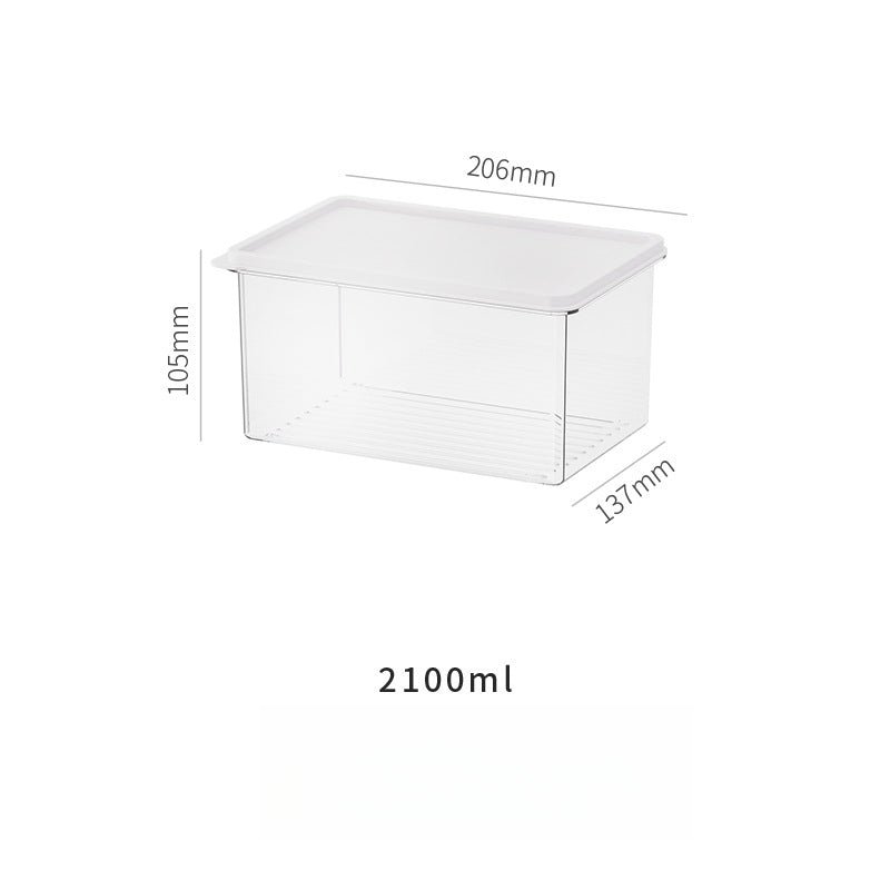 Locaupin Food Storage Containers, Stackable Refrigerator Freezer Organizer Fresh Keeper Container with Vented Lids