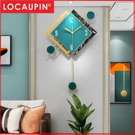 Locaupin Clocks and watches wall clocks living room home clock modern minimalist wall decoration wall watch