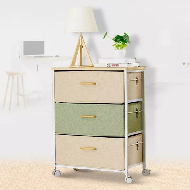 Locaupin Houseware Drawer, Storage Chest of Drawers with Removable Fabric Bins for Nursery Laundry Living Room Entryway Hallway