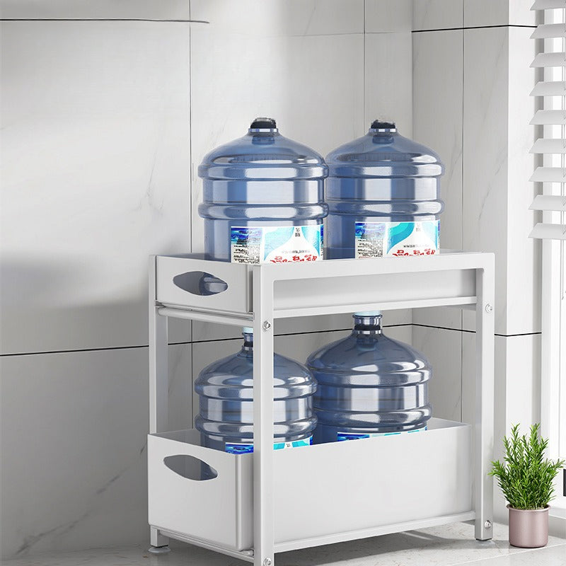 Locaupin 2-Tier Sliding Drawer Organizer Rack | Under Sink Organizer | Space-Saving Storage