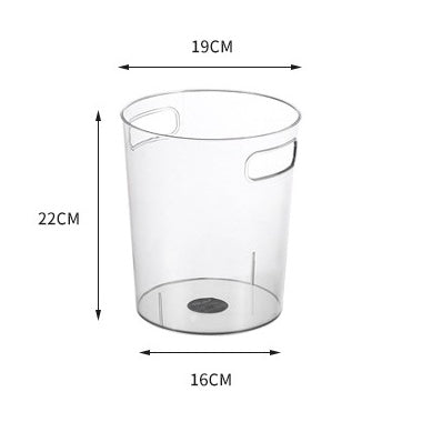 Locaupin Transparent Ice Bucket Holder for Indoor and Outdoor, Multi-purpose Storage,Office Home Trash Can With Handle