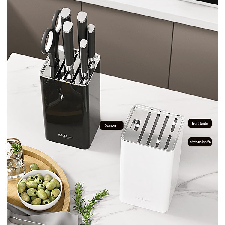 Locaupin Kitchen Knife Holder for Safe, Knife Storage Countertop Organizer Universal Knife Block with Scissor Holder