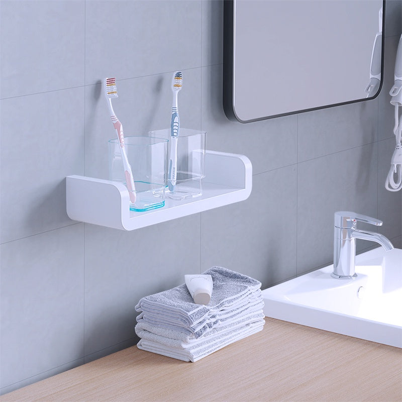 Locaupin Plastic Floating Shelves Wall Mounted Fashion Wall Storage Shelves for Bedroom, Living Room, Bathroom, Kitchen,