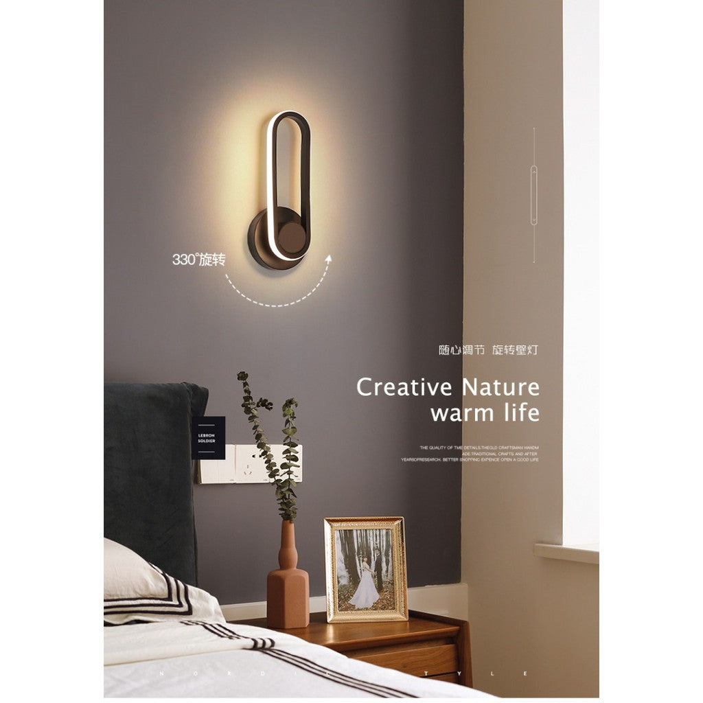Locaupin Modern LED Wall Sconce Lighting Lamps 12W triple color for Living Room Bedroom Hallway Home Room