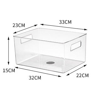 Locaupin Storage Bins office A4 File Stationery Storage Plastic Organizers Cabinet Versatile Kitchen Pantry Organization