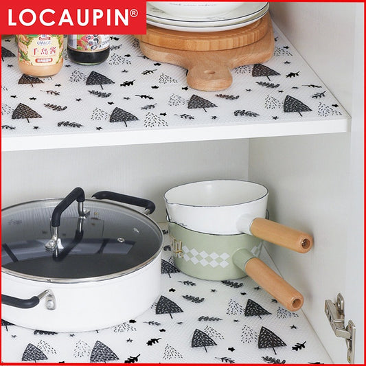 Locaupin Shelf Liner Cabinet Pad Shelf Liners Refrigerator Mat for Kitchen Home Drawer Table Placemats