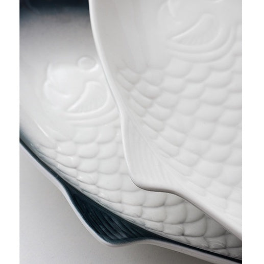 Locaupin Fish Plates Dinner Plates Ceramic Plate Family Dinner Plate Dinnerware Serving Dishes Tableware