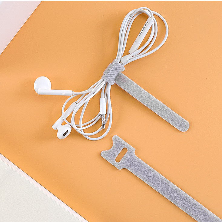 Locaupin 6pcs Reusable Hook and Loop Cord Organizer Cable Ties for Cord Management and Desk or Office Organization