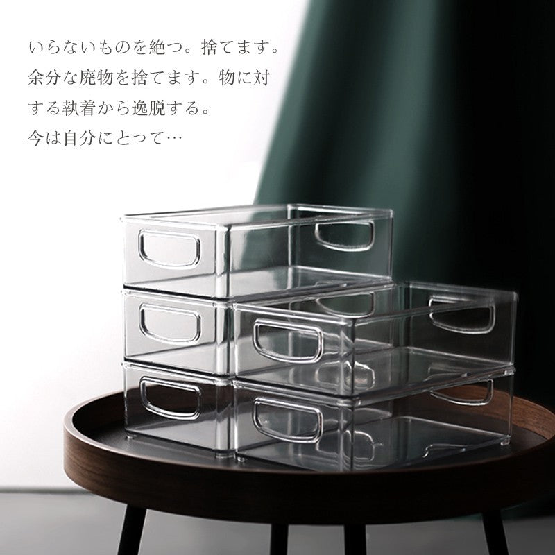 Locaupin Refrigerator Organizer Bins-Stackable Fridge Organizers with Handles,Countertops,Cabinets, Food Storage Rack