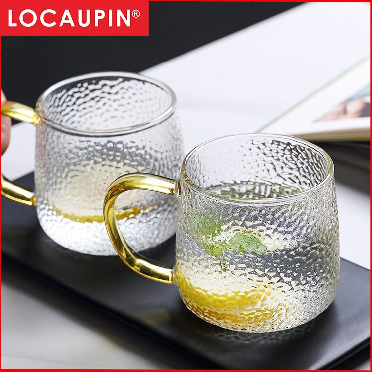 Locaupin 1800mL150ā Heat-resistant Borosilicate Glass Bottle Pitcher ,Glass Cups Hot Cold Water Juice Beverage Carafe