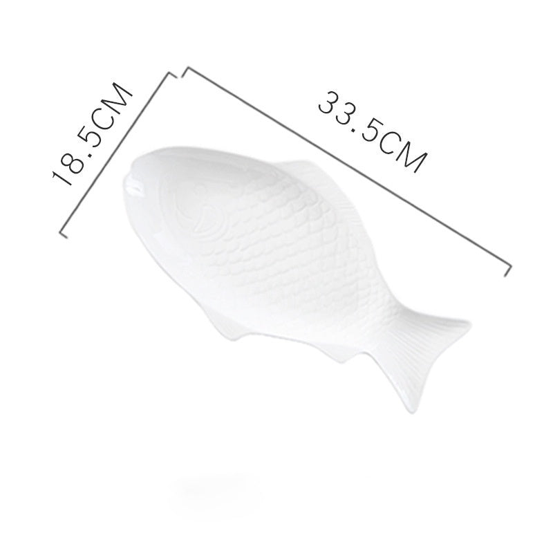 Locaupin Fish Plates Dinner Plates Ceramic Plate Family Dinner Plate Dinnerware Serving Dishes Tableware