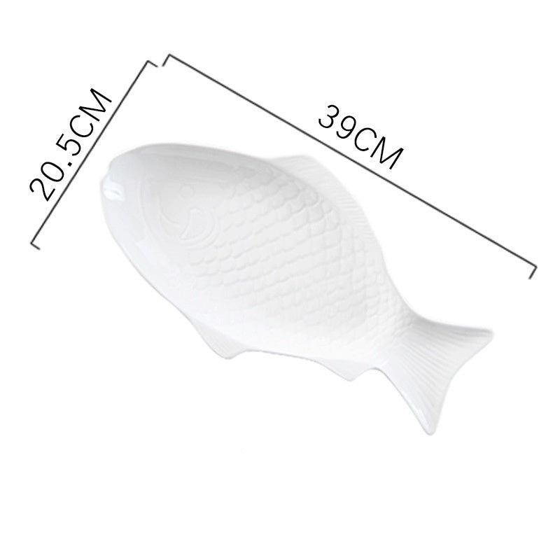 Locaupin Fish Plates Dinner Plates Ceramic Plate Family Dinner Plate Dinnerware Serving Dishes Tableware