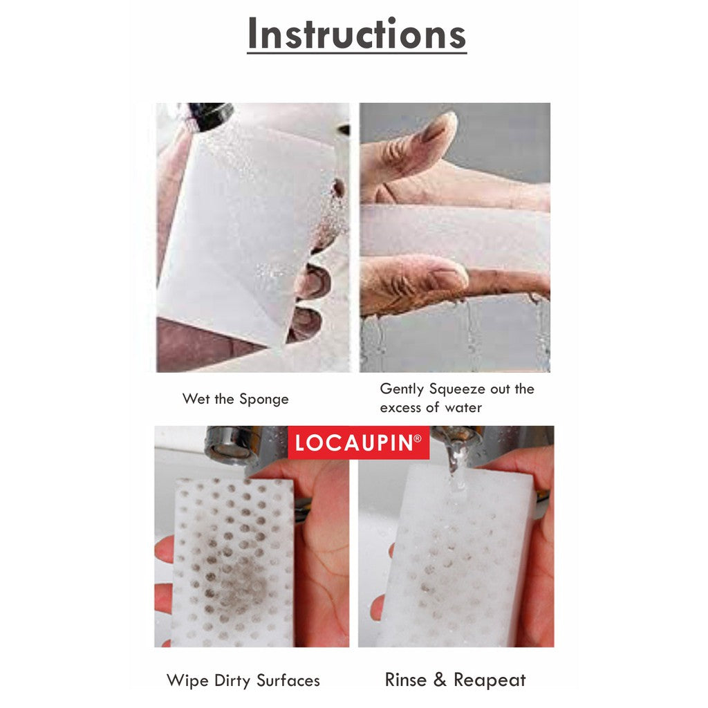 Locaupin12 Density Magic Eraser Sponges for Cleaning Durable Detergent Free Cleaning All Types of Dirt Hard Multipurpose
