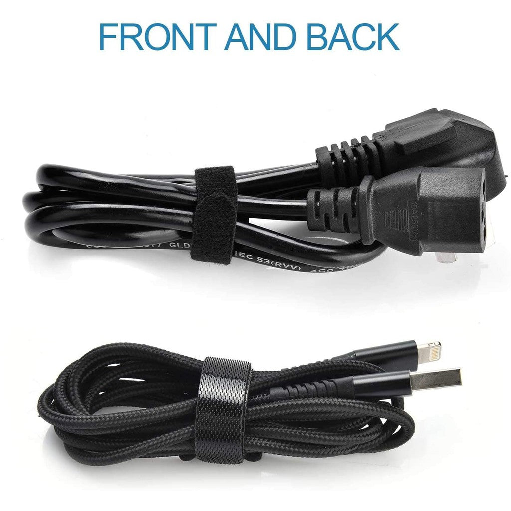 Locaupin 6pcs Reusable Hook and Loop Cord Organizer Cable Ties for Cord Management and Desk or Office Organization
