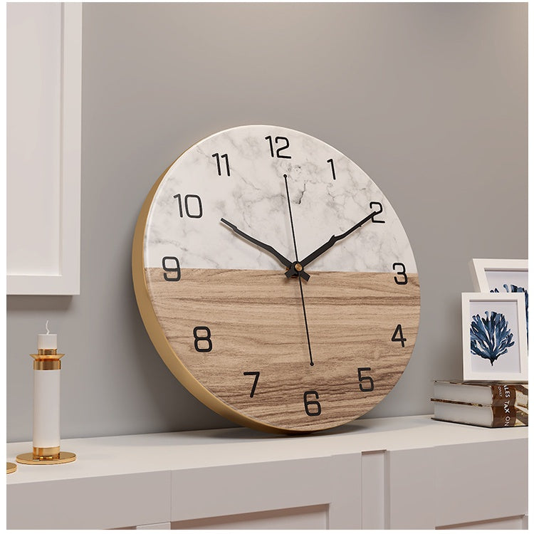 Locaupin Large Wall Clock Black Metal Battery Operated Wall Clock, Silent Clock Modern Home Decor for Living Room/Office