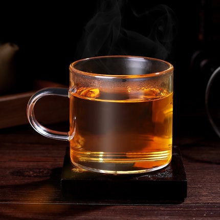 Locaupin -20 to150℃ Borosilicate Glass Mugs Double Wall Glass Tea Cups, Hot Tea, Fancy Tea Cups Set of 6