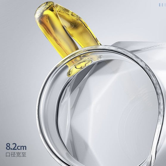 Locaupin 1800mL150ā Heat-resistant Borosilicate Glass Bottle Pitcher ,Glass Cups Hot Cold Water Juice Beverage Carafe