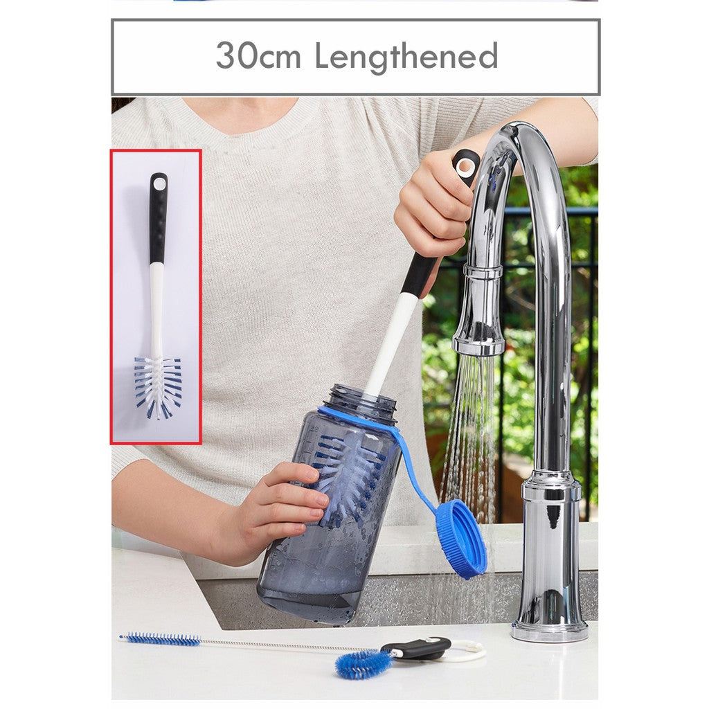 Locaupin Good Grips Long Handle Water Bottle Cleaning Set Milk Bottle Cleaner Brush Bottle Clean Brush Set