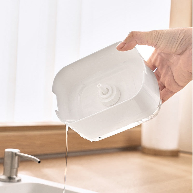 Locaupin High-Quality Soap Dispenser for Kitchen Sink, Countertop Soap Pump with Sponge Caddy Sponge Holder