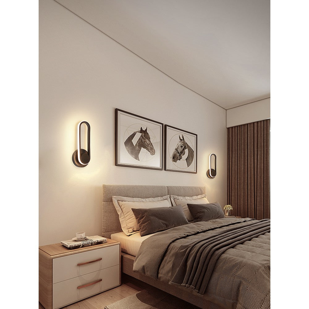 Locaupin Modern LED Wall Sconce Lighting Lamps 12W triple color for Living Room Bedroom Hallway Home Room