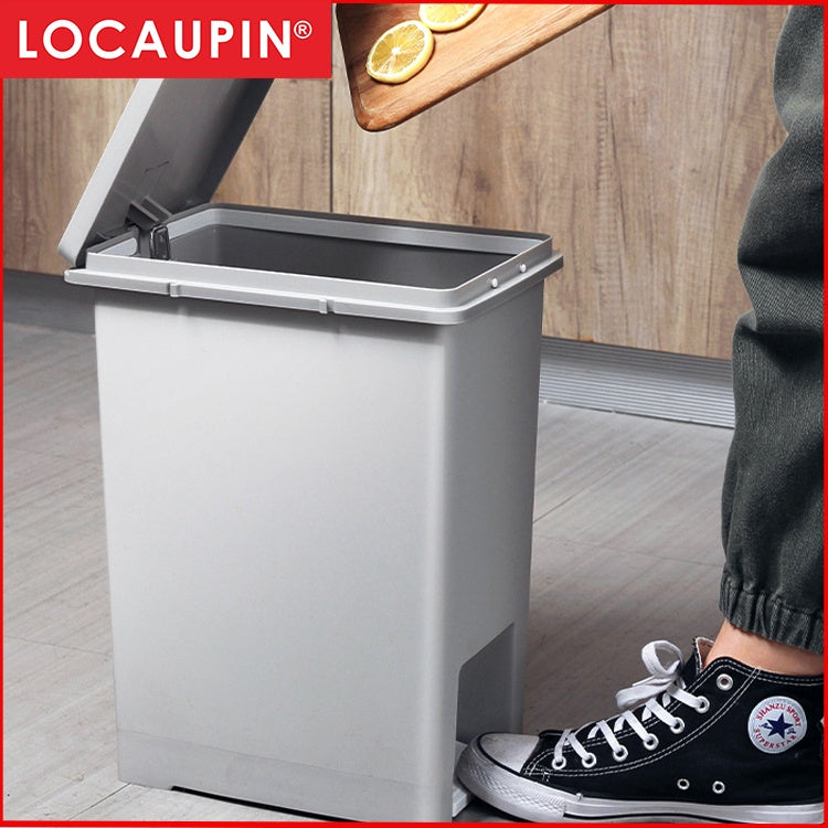 Locaupin 15L/20L Foot-on Sorting Bins Large Garbage Storage Box Plastic Garbage Sorting Paper Basket Trash can