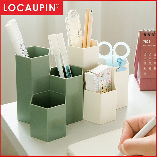 Locaupin Office Desk Organizer Stationery Storage Box Pen Storage Cosmetics Knife and Fork Storage Chopsticks Storage