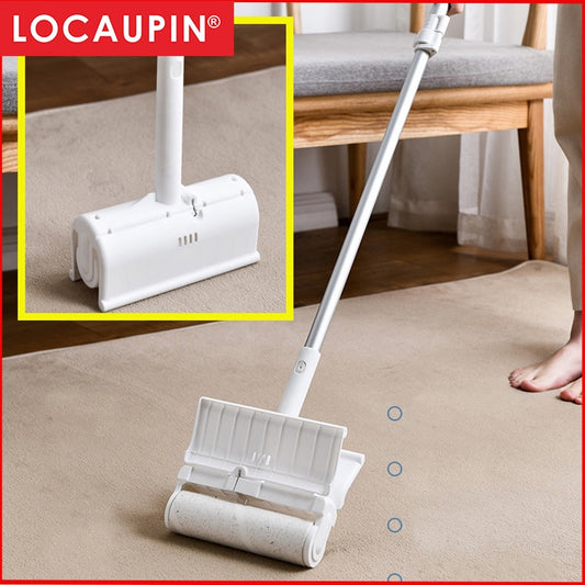 Locaupin Sticky Lint Roller, Reusable and Washable Detachable Handles Sticky for Pet Hair Removal Clothes Carpets Dust