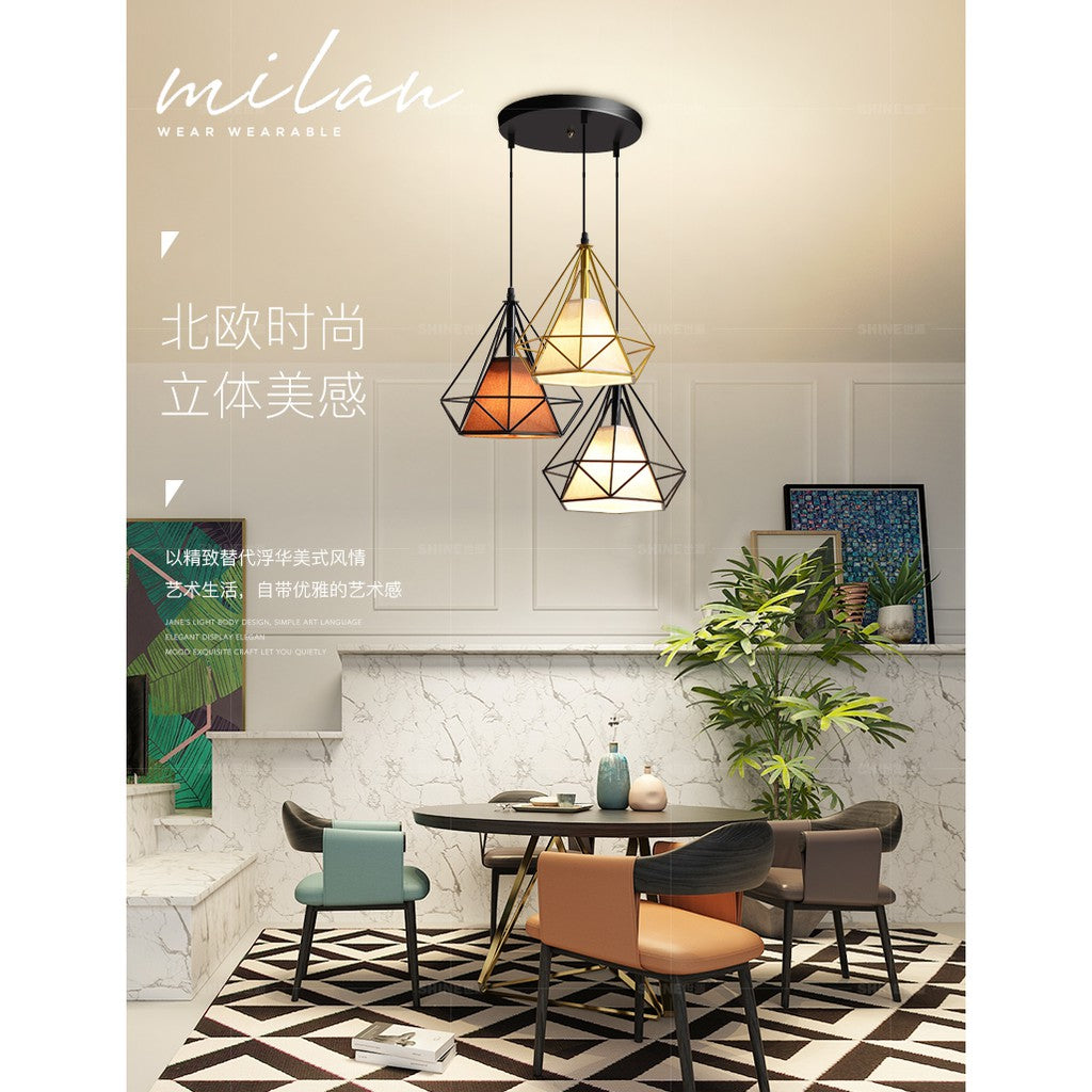 Locaupin Farmhouse Pendant Lighting 3-Light Industrial Modern Hanging Lighting Fixtures for Home Pendant lamp
