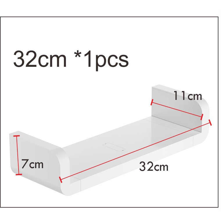 Locaupin Plastic Floating Shelves Wall Mounted Fashion Wall Storage Shelves for Bedroom, Living Room, Bathroom, Kitchen,