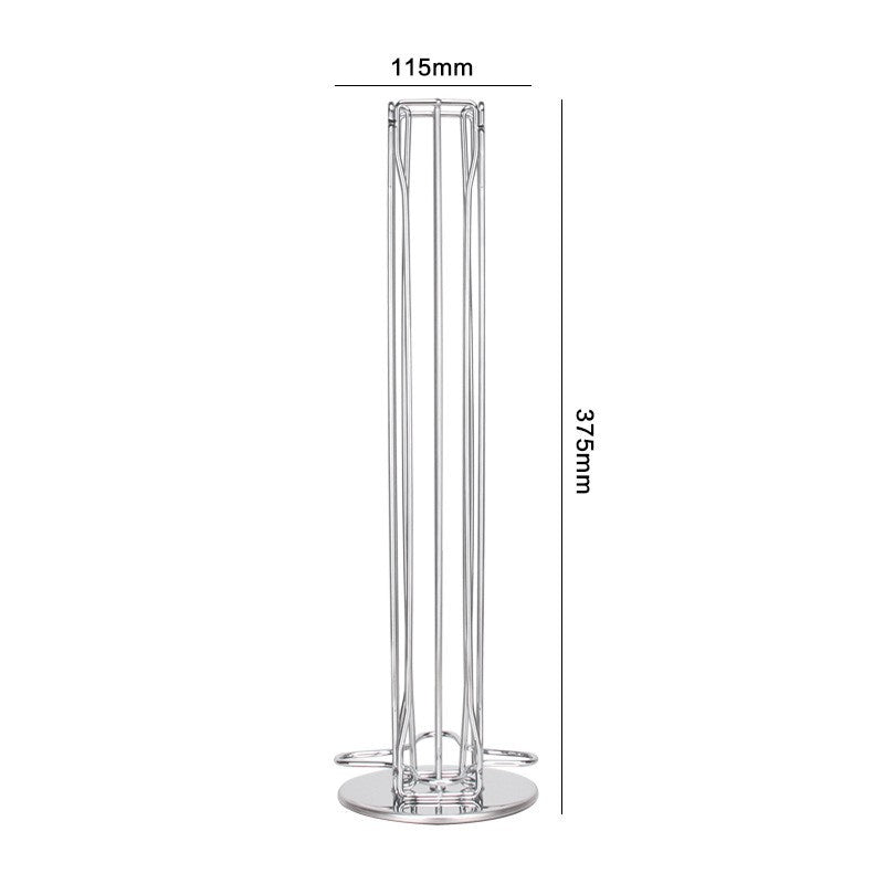 Locaupin Nespresso Coffee Capsule Metal Rack Holder Carousel ,360-degree Rotation,40 Capsule Capacity