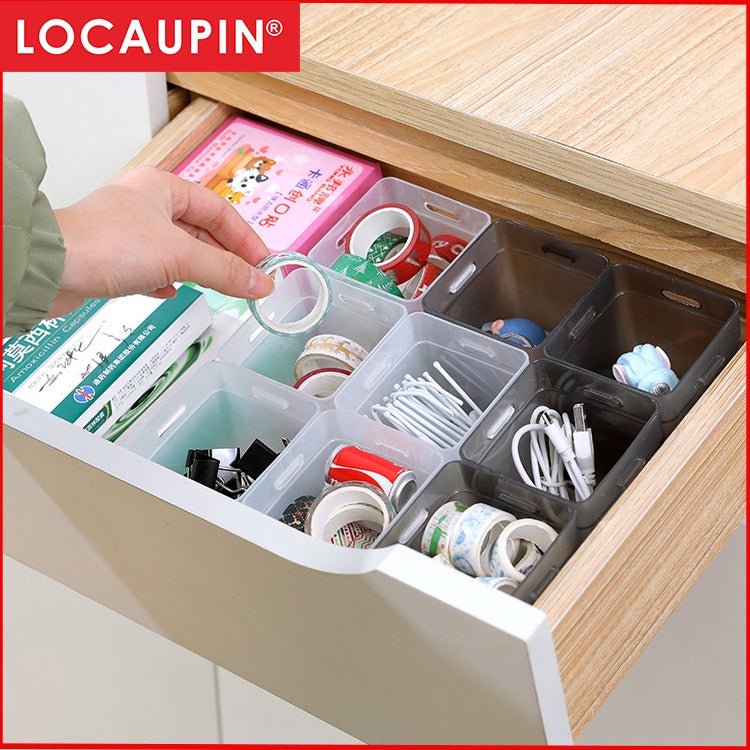 Locaupin Set of 2pcs Office Desk Organizer Cosmetics & Wardrobe Storage Clean Space Organizer Fridge Organizers Storage