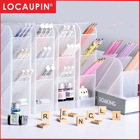 Locaupin Office Desk Organizer Stationery Storage Box Pen Storage Cosmetics Knife and Fork Storage Chopsticks Storage