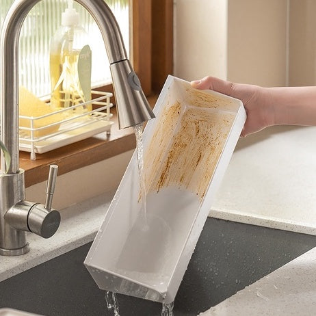 Locaupin Wall Mount Plastic Storage Organizer Holder Basket with Self-Adhesive Suitable Kitchen ,Bathroom,Plastic Hooks