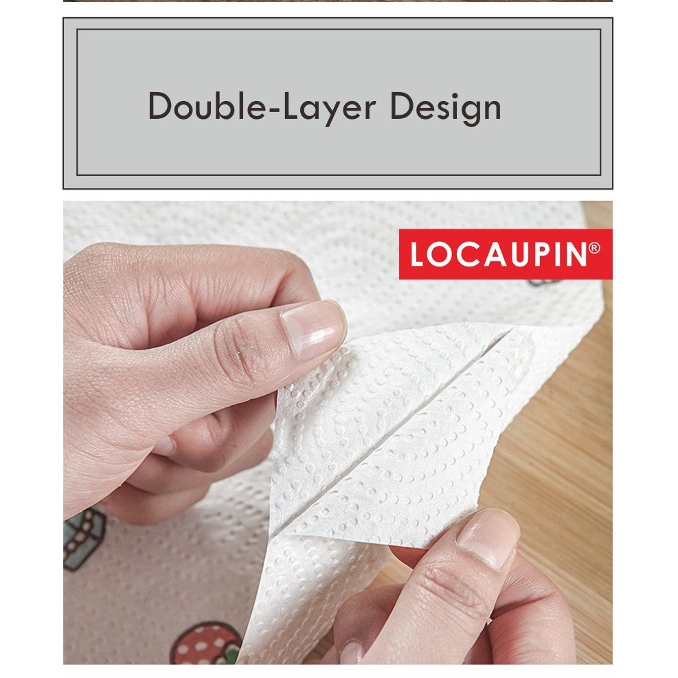 Locaupin 60 Sheets Reusd absorbent & oil absorbent Tissue Paper Towels, Soft & Strong Kitchen Tissue Paper Towels
