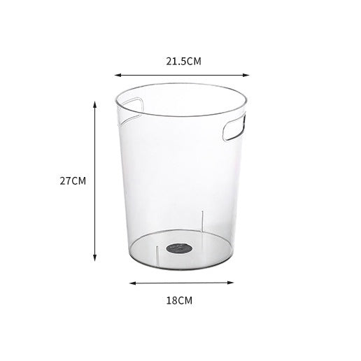 Locaupin Transparent Ice Bucket Holder for Indoor and Outdoor, Multi-purpose Storage,Office Home Trash Can With Handle