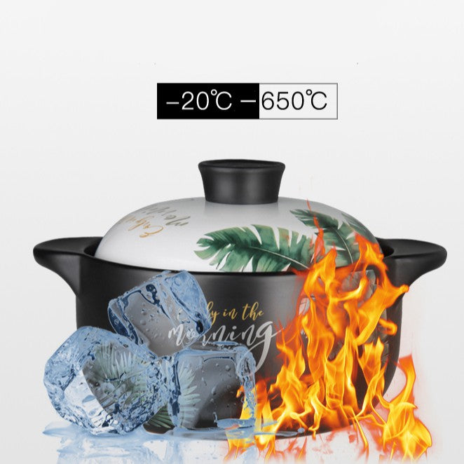 Locaupin Ceramic Stockpot, Stovetop Ceramic Cookware, Soup Pot Stew Pan Casserole Clay Pot Earthen Pot Healthy Stew Pot