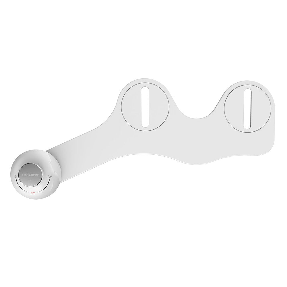 Locaupin Bathroom Hands-Free Non Electric Bidet Toilet Seat Attachment with Dual Nozzles For Rear & Feminine Wash Self
