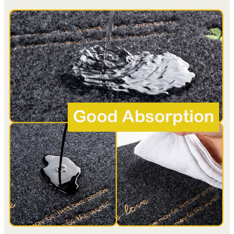 Locaupin Dirt Trapper Door Mat for Indoor Outdoor Washable Mat Non-Slip Entrance Rug Shoes Scraper
